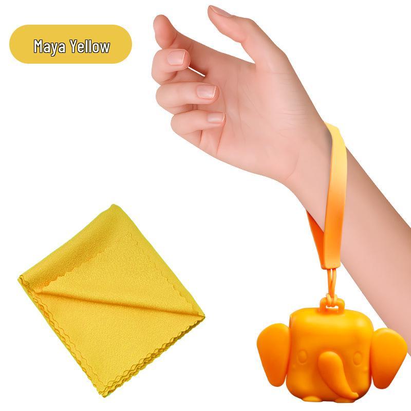 Quick-Dry Silicone Wristband Towel: Portable, Absorbent, and Ideal for Sports, Travel, or Outdoor Use.
