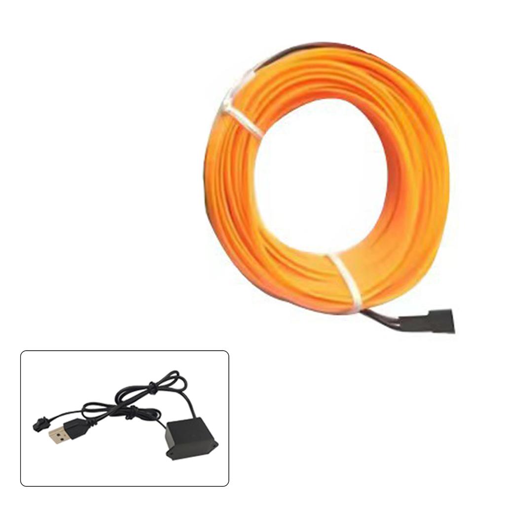 USB Car Interior Strips Lights Multicolor LED Fiber  Lighting set Simple Installation for Dashboard & Console