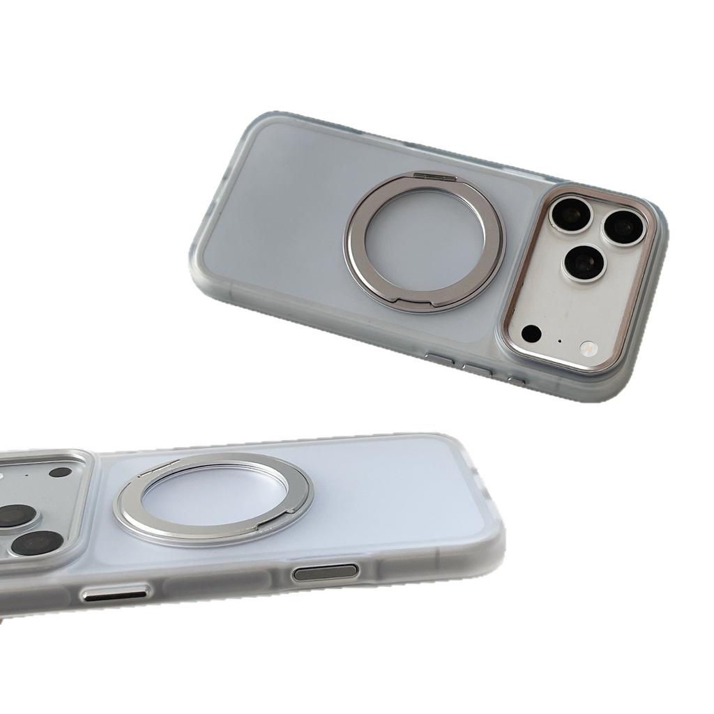 17 Applicable iPhone16Pro Matte Semi-transparent 360 Bracket Apple 15 Mobile Phone Case 14 Anti-drop 13pm Protective Case