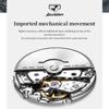 JINSHIDUN New Business and Leisure Men's Watch Automatic Mechanical Watch Tungsten Steel Double Calendar Luminous Waterproof High-end Watch
