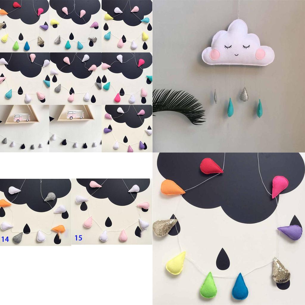 Hochwertige Baby Kinderzimmer Wolke Regentropfen Wandbild Dekor Aufkleber