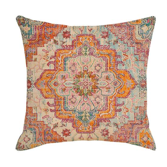 Boho Throw Pillow Covers, 18 x 18 Inch Bohemia Ethnic Style Cushion Case, Decorative Pillowcase for Sofa Couch