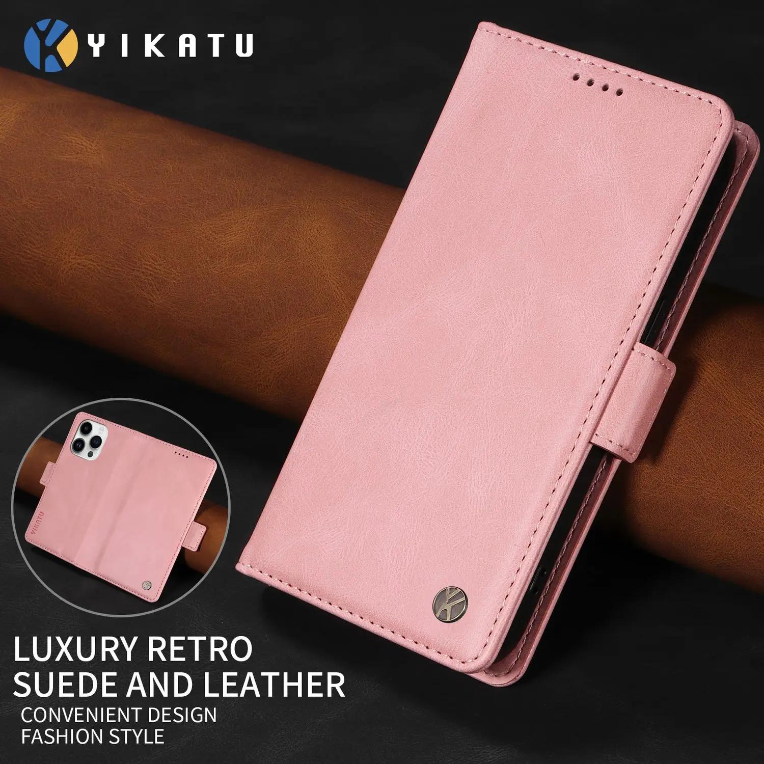 

Чехол с боковой пряжкой для OPPO Realme C61 4G C53 C55C35 C33 C31 C30 C20 C21 Чехол-книжка Чехлы для телефонов-кошельков Realme C30 розовый