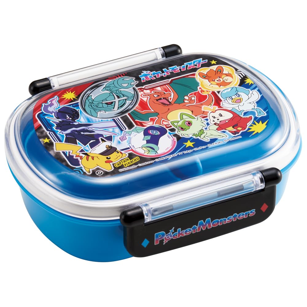 Skater Lunch 1 with Fluffy Meal Made In Kids' Box, Tier, 360ml, Inner, Dome-Shaped, Container, Antibacterial, Japan, Pokémon 24, Pokémon (QAF2BAAG-A)