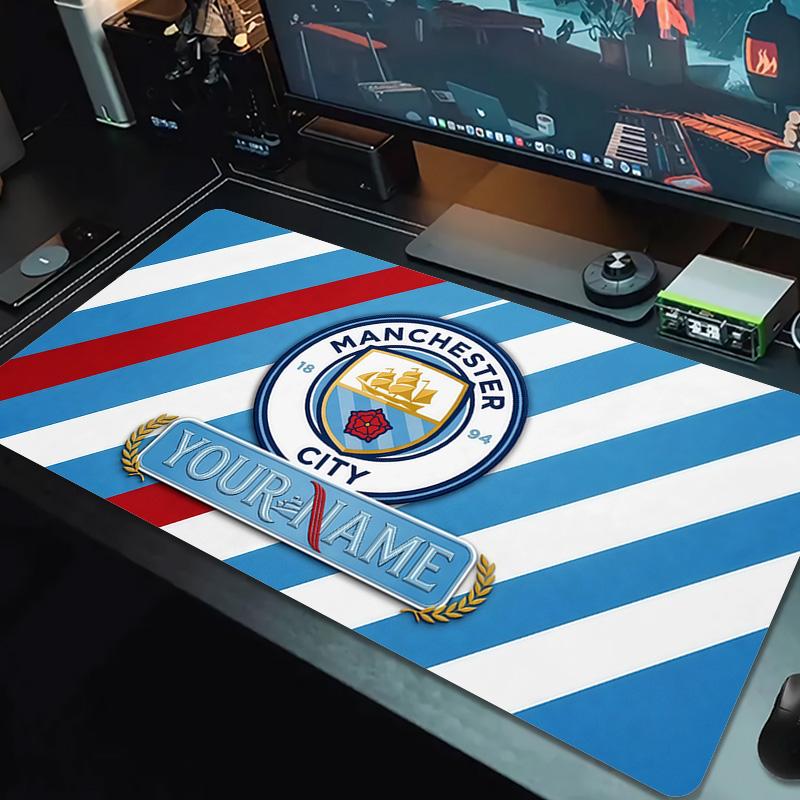 Manchester City FC Print  Cushion Non-slip Laptop Tablet Big Mousepad XXL Mat Mini PC Playmat With Lock Edge