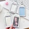Photo Card Storage Sleeve Metallic Card Protector Silver Snowflake Card Holder Dust-Resistant For K-Pop Merchandise Fans