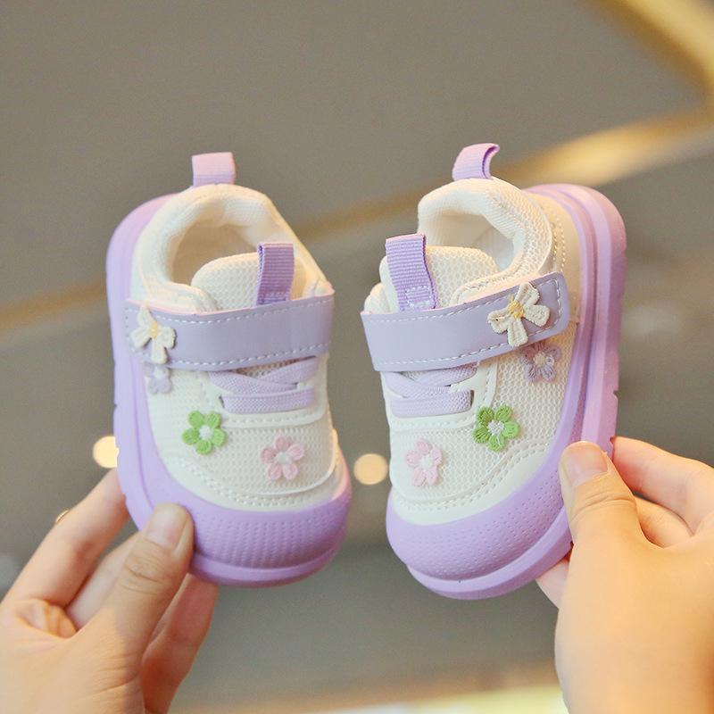 

Soft-soled Non-slip Velcro Baby Walking Shoes - Breathable Mesh Princess Style for Spring and Autumn Size 16-20 (Set of 5)