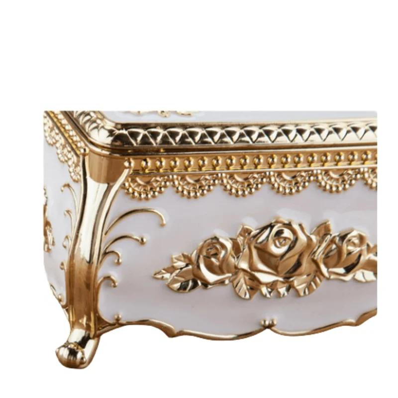 Luxury European Rose Tissue Box Set,tissue Storage Rack Bracket,suitable for Bedrooms,offices,bathrooms,homes,travel,restaurants