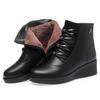 Fashion AIYUQI Mom Winter Shoes Boots Wedge 2025 New Genuine Leather Women Snow Boots Round Toe Casual Chunky Warm Ladies Short Boots