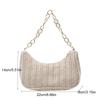 Square Weave Underarm Bag Zipper Clutch Bag Portable Beach Handbag  Outdoor