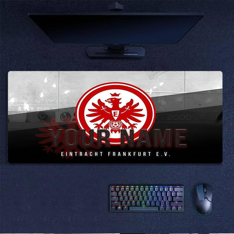 Custom Name,Eintracht Frankfurt Mouse Pad, Large Gaming Desk Mat, Non-slip XXL Mousepad for Laptop & Tablet, Mini PC Playmat with Stitched Edges