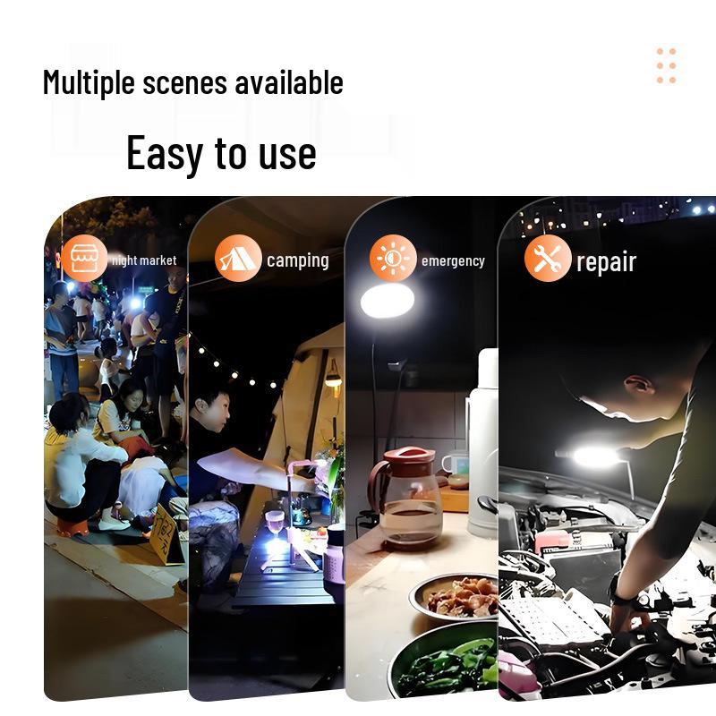 LED Energy-Saving Wireless Portable Camping Lantern - USB Rechargeable, Super Bright Light for Outdoor, Market Stall, or Night Use