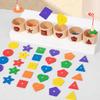 Kids Blocks Shape Color Sorting Cup Puzzle Quantity Cognitive Magnetic Fishing Wooden Toys