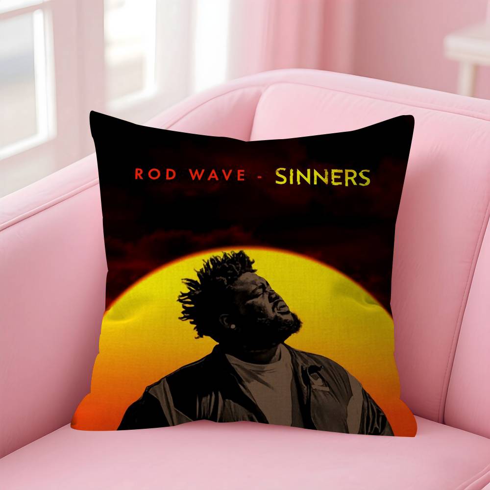 Hip Hop Rapper Rod Wave Pillow Cover Sofa Cushion Cover Home Room Decoration Children Gift