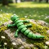 3D Printed Lizard Figurine Cute Articulated Movable Reptile Sculpture Collectible Flexible Animal Fidget Toy for Home Office Desktop