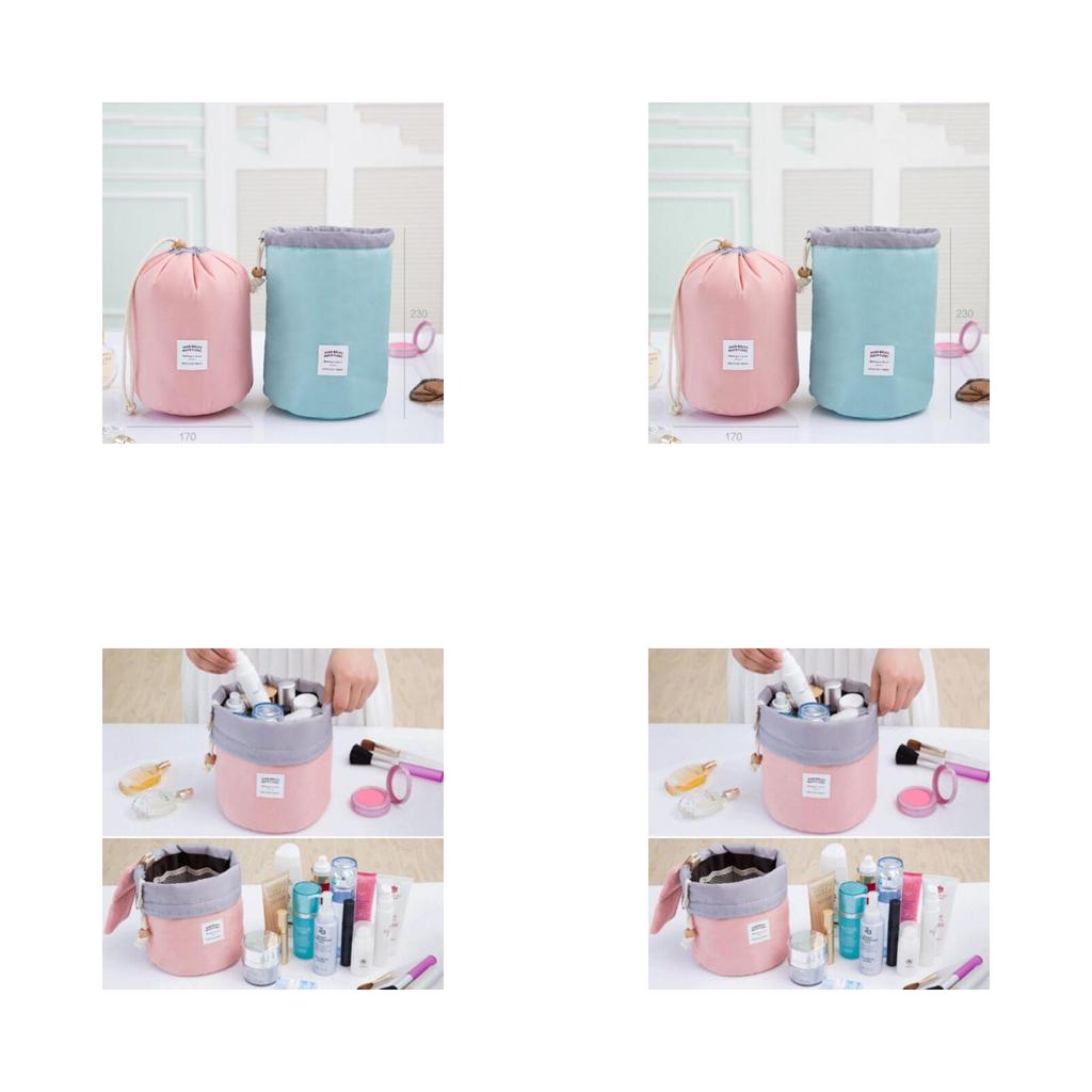 Versatile Barrel Shaped Womens Makeup Pouch Perfect For Travel And Daily Use