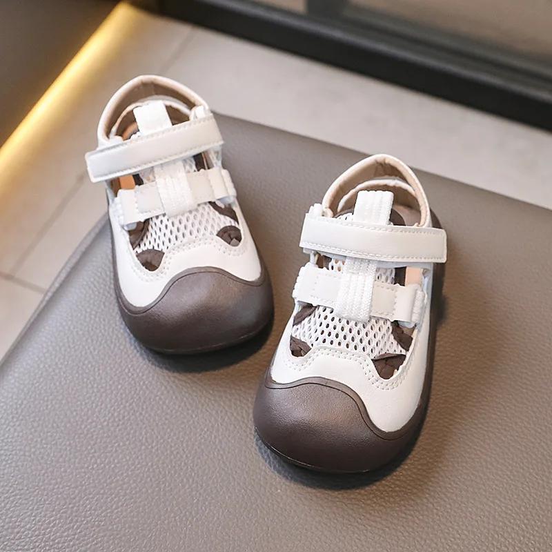 Children's Sandals Patchwork Girls Causal Thick Bottom Sandals Fashion Summer Kids Boys Cut-outs Beach Shoes Non-slip Versatile