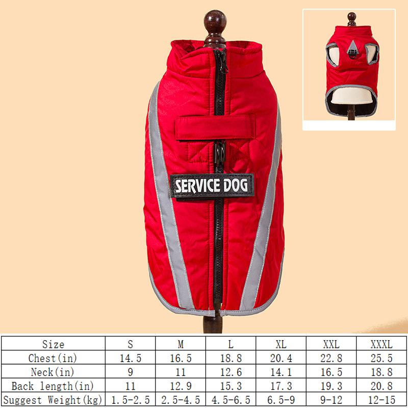 Best-selling Pet Clothes In Autumn and Winter Reflective Vest Plus Velvet, Thickened, Comfortable and Warm Pet Clothes