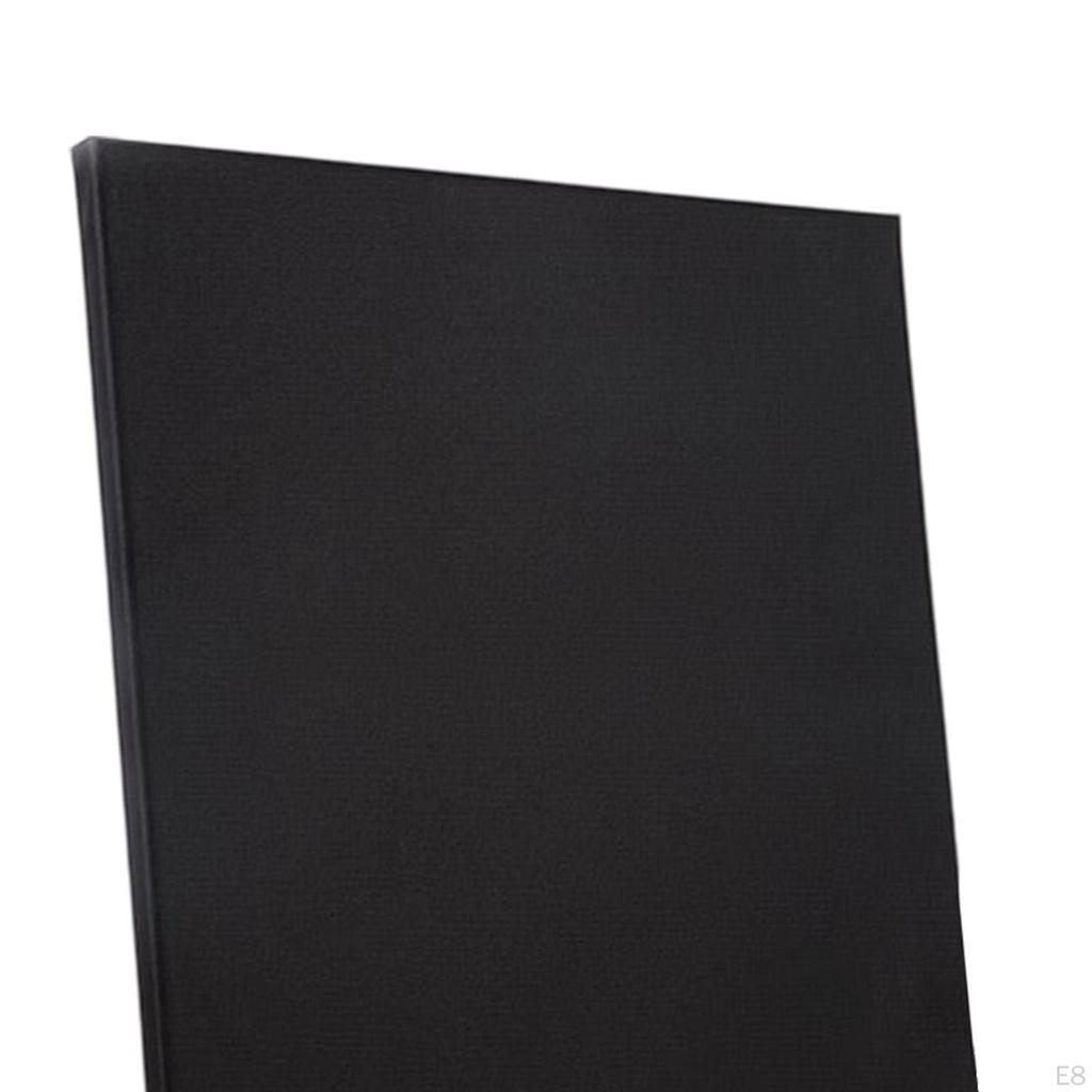 2 Pack Black Canvas Art Supplies with Wooden Frame for Crafts