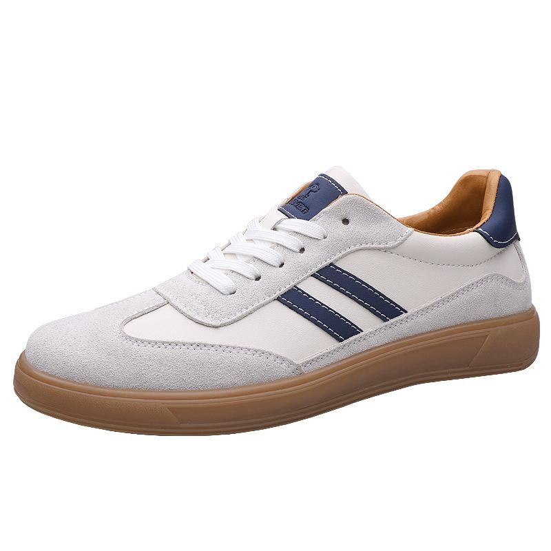 Немецкие тренировочные кроссовки мужские маленькие белые кеды осенние новые туфли кожаные дышащие кеды спортивная обувь 38