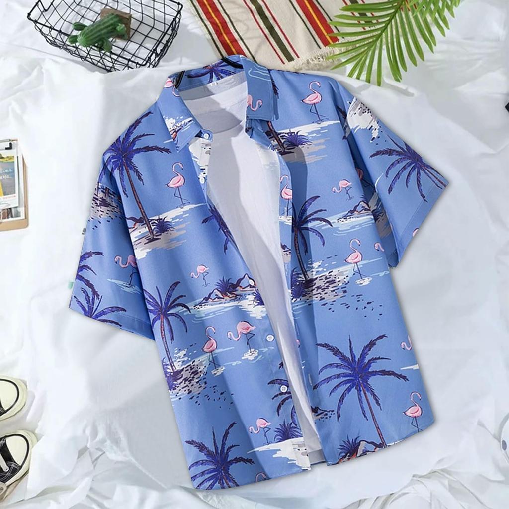 Joyesplay Aloha Shirt for Men and Summer Beach UV Short 5 Perfect for the Summer Loose Unisex Type Women, Shirt, Quick-Drying Polyester, Protection,