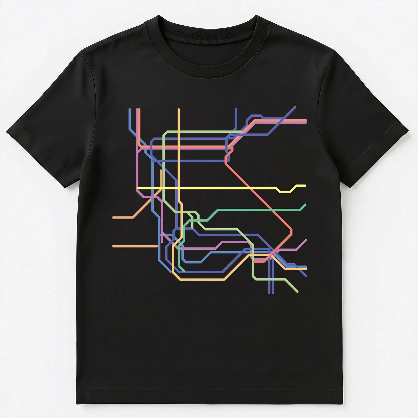 Minimalist New York City Underground Metro Map T Shirt Unisex T-Shirt 3XL