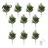 Winter Home Decor Accents Artificial Lighted Pine with Lights, Fairy Light Olive Branch, Realistic Faux LED Plant Sprays Stem for Table Vase