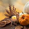 Elegant Turkey Candle Holder for Thanksgiving Decor - Stylish Table Centerpiece Fall Festivities