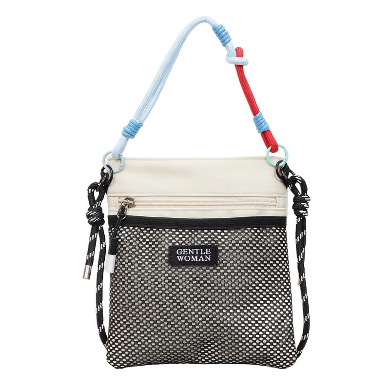 

Color Block Splicing Mini Mobile Phone Bag Women s Shoulder Crossbody Bag бежевый