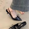 Fashion New Summer Slip On High Heels Women Sandals Fashion Butterfly-knot Singbacks Pumps Stripper Party Female Sandals Zapatos Mujer