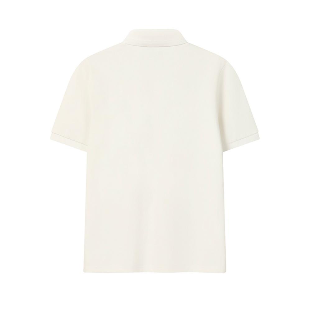 FILA Heritage Classic Versatile Comfortable Polo Shirt Men tops Cloud-Mushroom-White F61M628101FWT