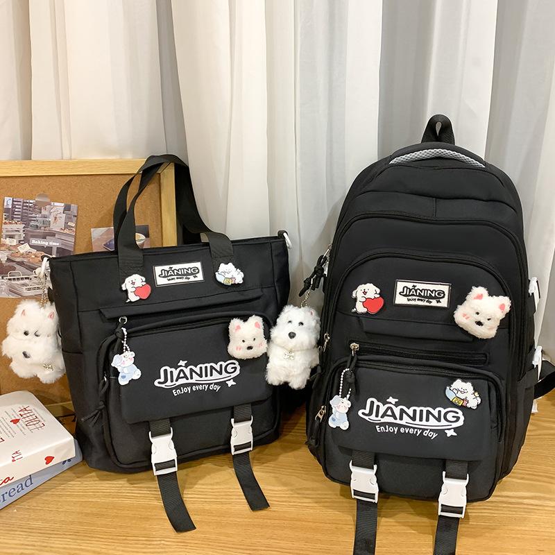 School bag Children's elementary school students Girls Junior high school students High school students Two-piece set Backpack