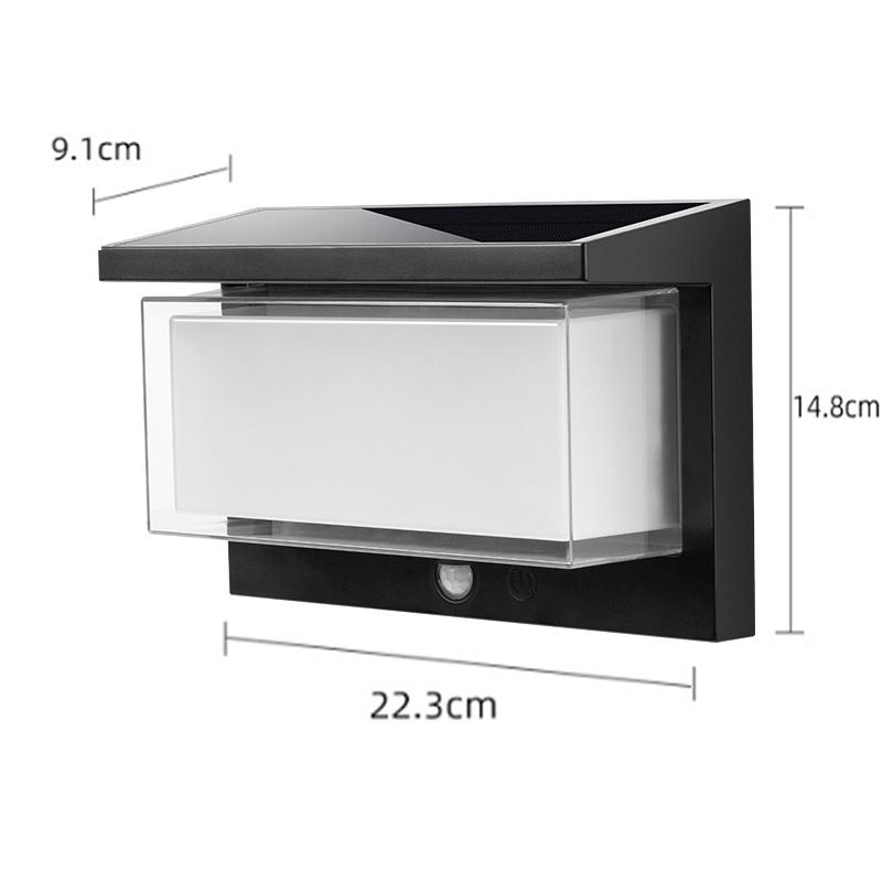 

Солнечный светодиодный светильник с датчиком движения, уличный настенный светильник, водонепроницаемый IP65, светильники на солнечной батарее для крыльца, освещение для декора стен двора и забора Warm light