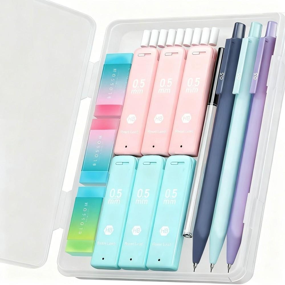 16pcs 0.5/0.7mm Mechanical Pencil Set HB Drafting Pencils Kit Automatic Pencils School Office