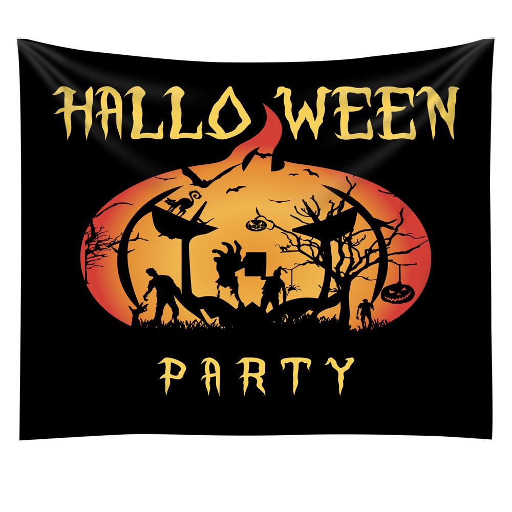 Halloween decoration, hanging curtains for home decoration, background fabric for the room, bedhead wall hanging fabric tapestry