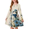 Girls' Princess Dress - Long Sleeve A-Line T-Shirt Dress Christmas Day