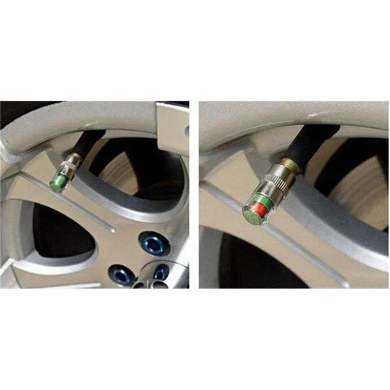 4/2 Stück Auto Reifendruckmesser Ventilkappe Sensor Anzeige Warnung Überwachungswerkzeug Motorrad Reifenkappe Anzeige Luftdruckmesser