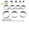 1 Set Circle Cookie Cutter Non-stick Multipurpose Stainless-Steel Practical Round Cookie Cutter Set Metal Baking Ring Kit Kitchen Supplies