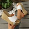 Fashion Wedges Slippers Women 2025 New Summer Sandals Roman Fashion Sandals Bottom Casual Comfortable Beach Shoes Women Slides Women