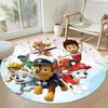 Paw Patrol Round Floor Mat Design for Entryway Dining Room Living Rooms Foyer Antislip Round Carpet Decorate Offices Gift for Festivals