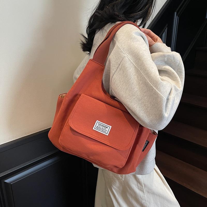 Cloth bag women's large-capacity new summer versatile simple shoulder underarm bag college student class tote bag
