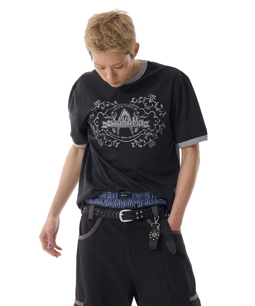 AAKAM 30Mm Braided Western Leather Belt (Black)