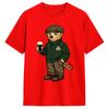 Cool Funny Teddy Bear Feeling Lucky Drinking St Patricks Day  T Shirts Men O Neck Plus Size Tees Short Sleeve Streetwear Tops