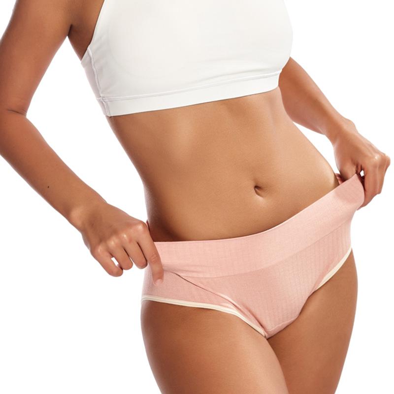 Women s Seamless Cotton Period Underwear Postpartum Heavy Flow Overnight Leak-Proof Panties розовый