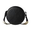 New KARL LAGERFELD Cotton With Cow Leather Round Bag, Shoulder Bag, Crossbody Bag Women's Black 231W305499900
