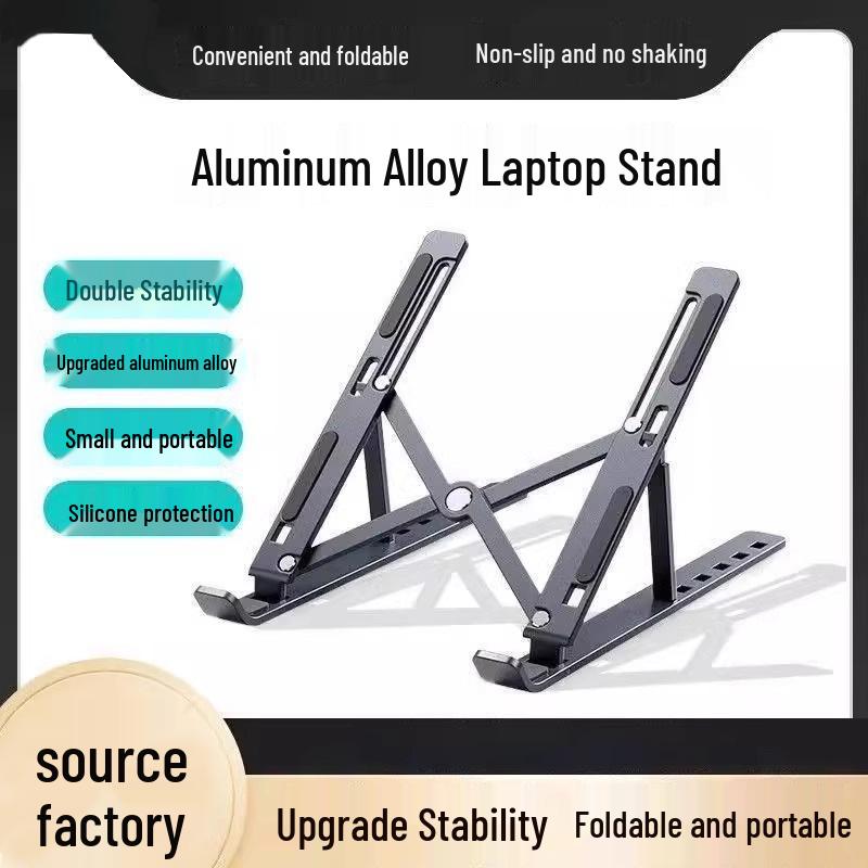 Aluminum Alloy Foldable Laptop Stand with Cooling and Keyboard Storage