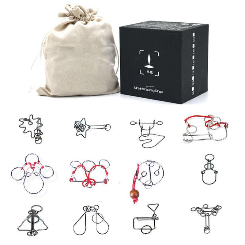 IQ Toys 8-teiliges Puzzle-Set - TikTok Trend Interlocking Rings