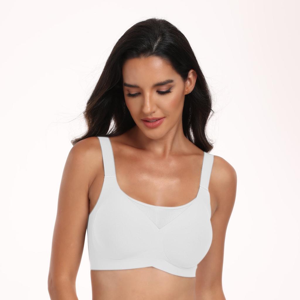 Hot-selling large-size seamless jelly rimless underwear anti-sagging breast bra