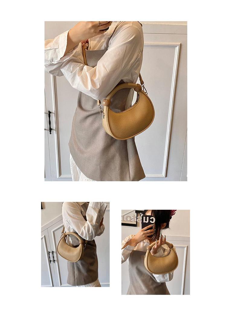 Sac à main plissé en forme de croissant pour femme Automne 2025: Sac à Bandoulière Unique et Sac Bandoulière à la Mode