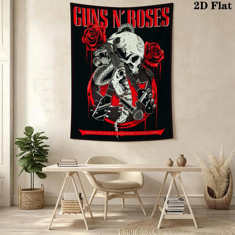 Guns N' Roses Pattern Home Decor Tapestry, Wall Hanging, Decorative RV Wall Cloth.NGT0928585